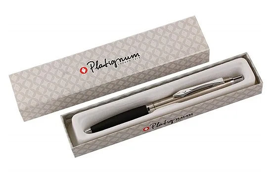 Platignum No. 9 Ball Point Pen Gun Metal Gold-50232