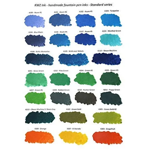 KWZ INK Handmade Fountain Pen Ink Sheen Effect4107-Azure #5