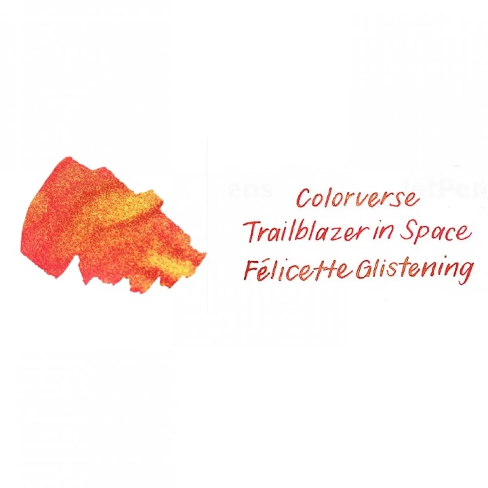 Colorverse Traiblazer In Space Felicette Glistening Series Under The Shade – Red Ink 30ml Fountain Pen Ink Bottle Dye Based Including Glistening Pigment, Nontoxic, Made In Korea