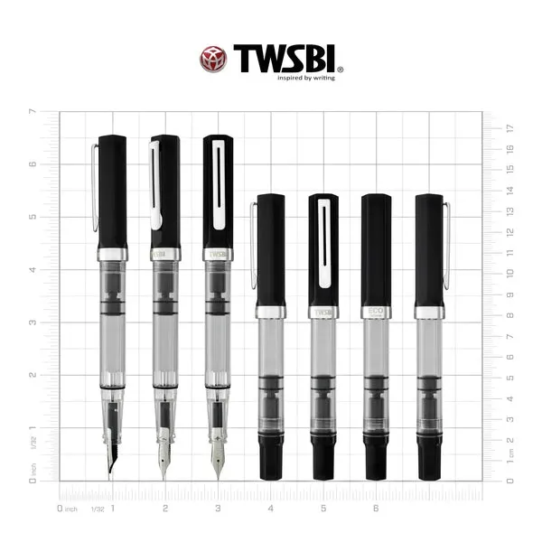 Twsbi Eco Black Fountain Pen Extra Fine 
