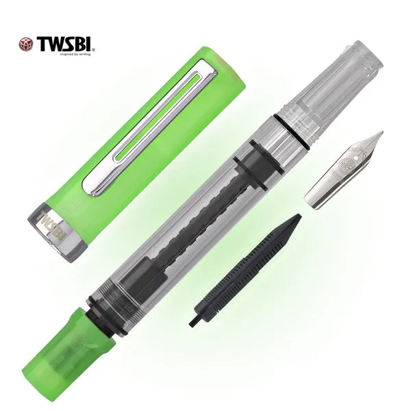 Twsbi ECO GLOW GREEN (Extra Fine) Fountain Pen