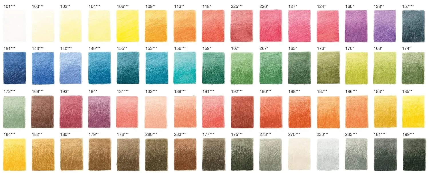 Faber-Castell Pitt Pastel Pencil Set - Pack Of 60, Multi-coloured, Multi