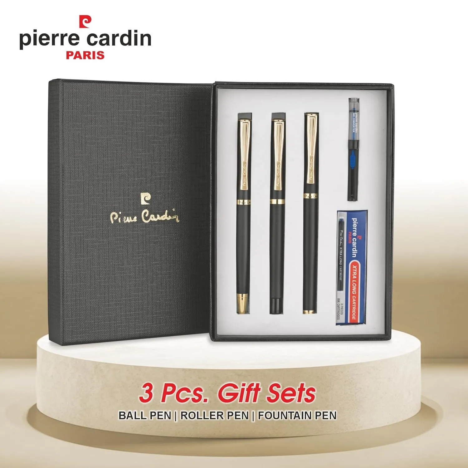 Pierre Cardin Golden Eye Gift Set | Premium Combo Of Fountain Pen, Roller Pen 