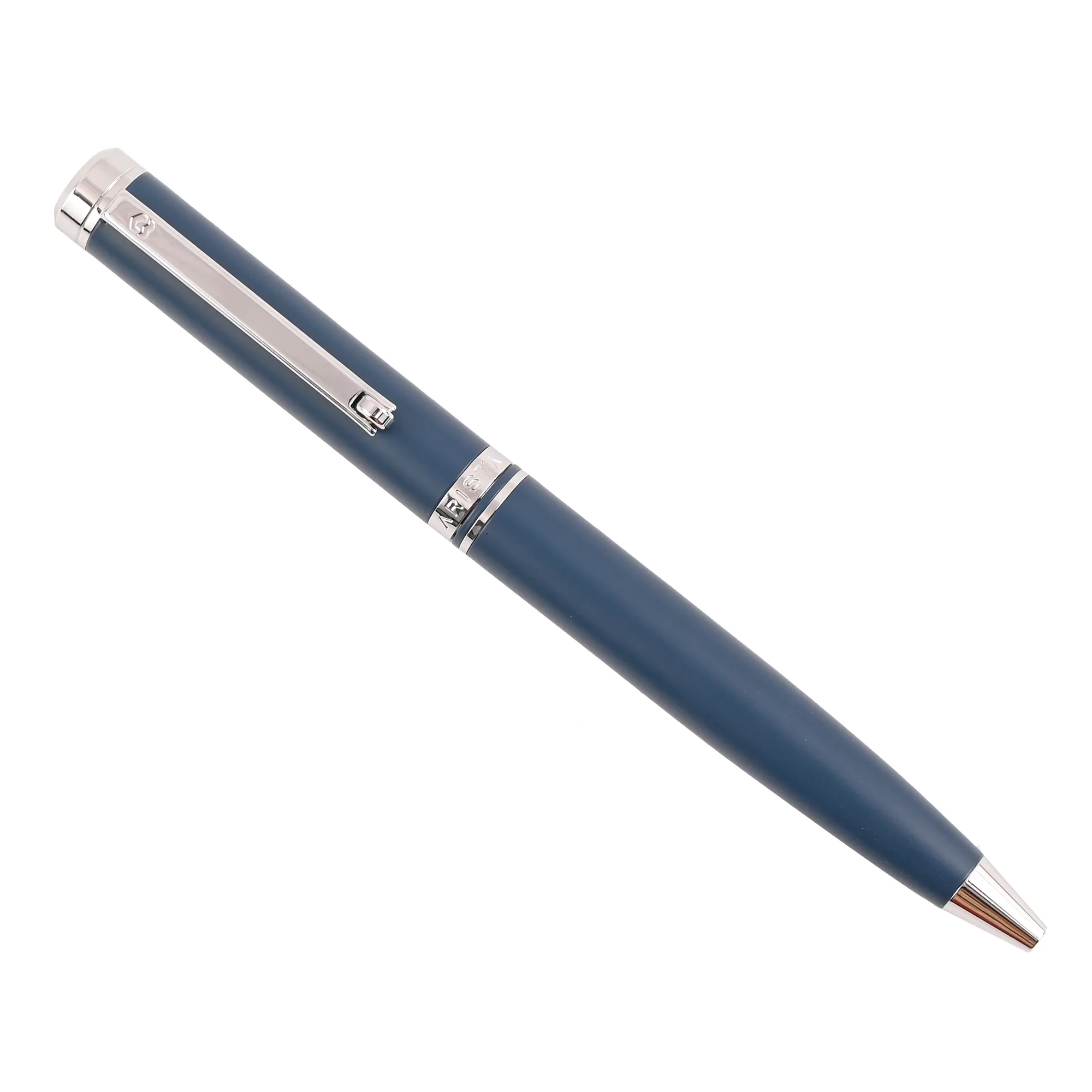 Arista Dual-Function Ballpoint Pen | Matt Blue Barrel | Chrome Trim | With 0.7 Mm Mechanical Pencil