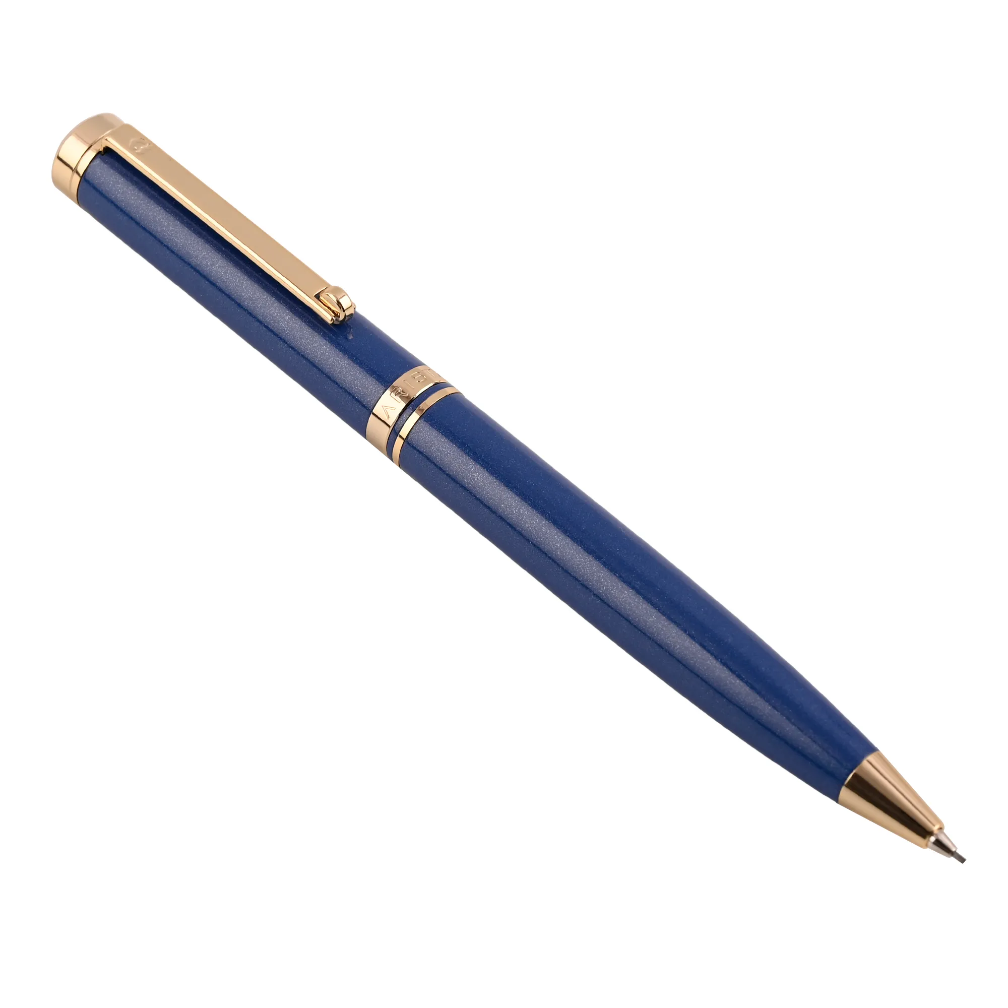 Arista Dual-Function Ballpoint Pen | Sapphire Blue | 24 CT Gold Plated Trim | With 0.7 MM Mechanical Pencil
