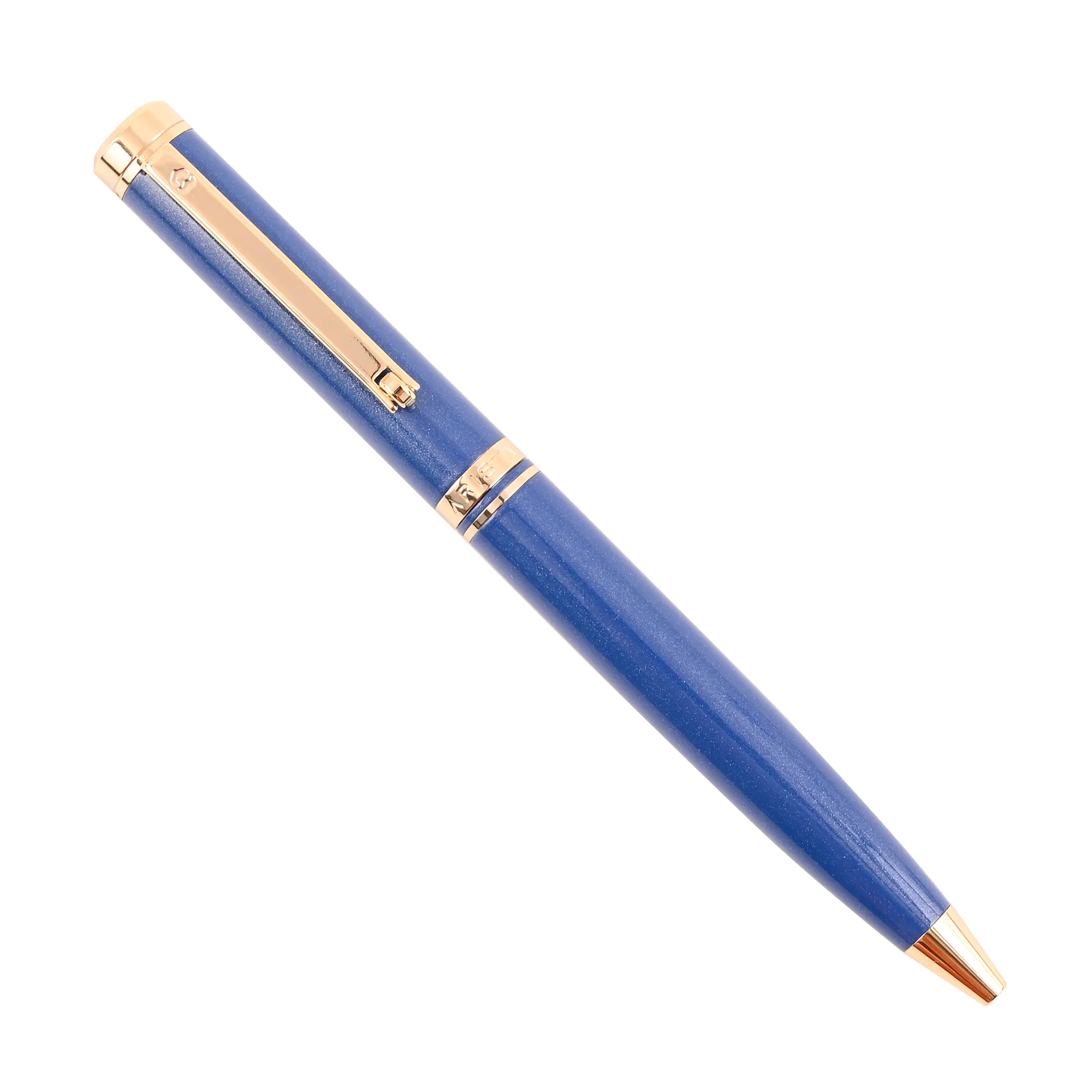 Arista Dual-Function Ballpoint Pen | Sapphire Blue | 24 CT Gold Plated Trim | With 0.7 MM Mechanical Pencil