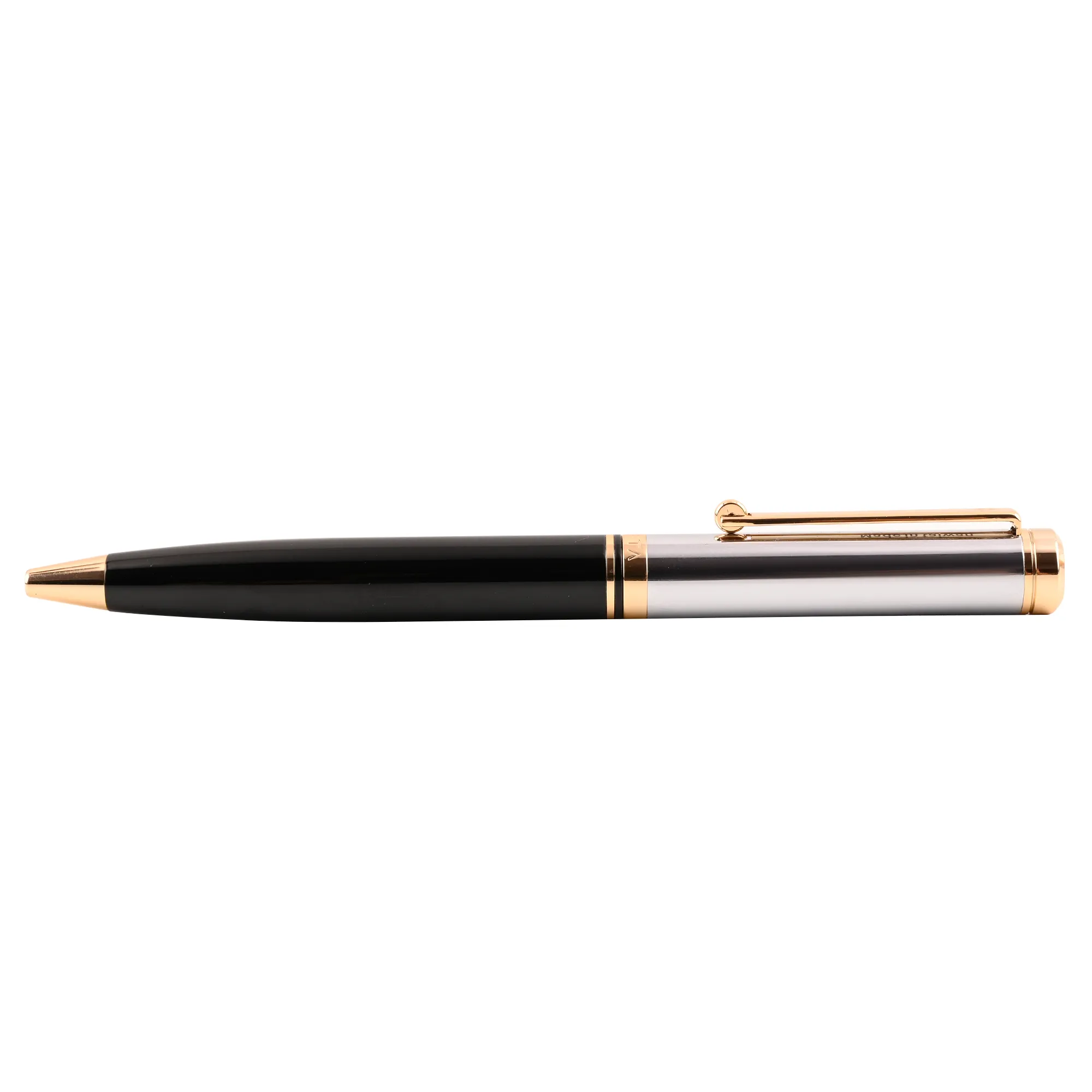 Arista Dual-Function Switch Ballpoint Pen | Black Barrel | Chrome Cap | 24 CT Gold Plated Trim | With 0.7 MM Mechanical Pencil 