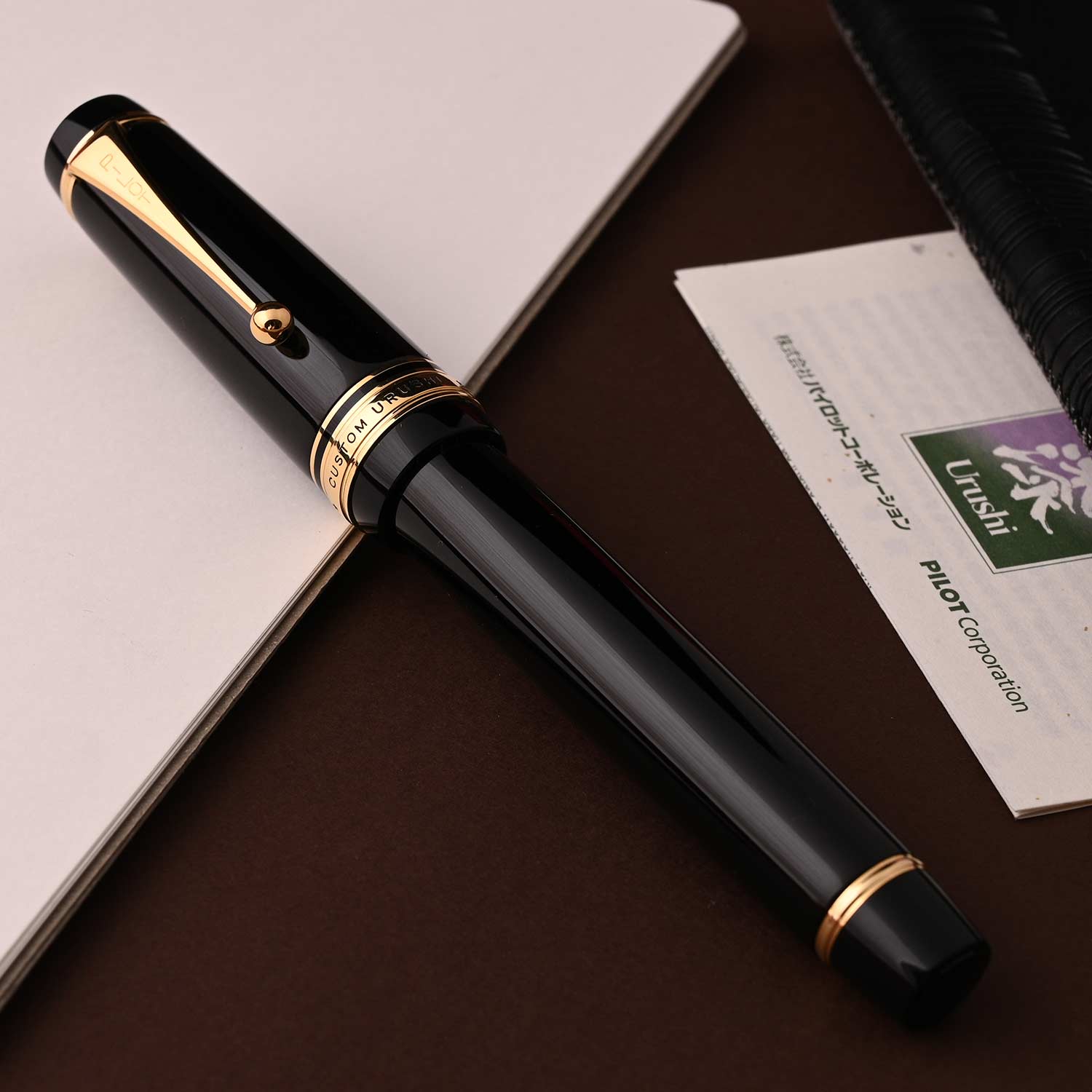 PILOT | CUSTOM URUSHI | 18K Gold With Rhodium Plating Black | Fountain Pen | Medium