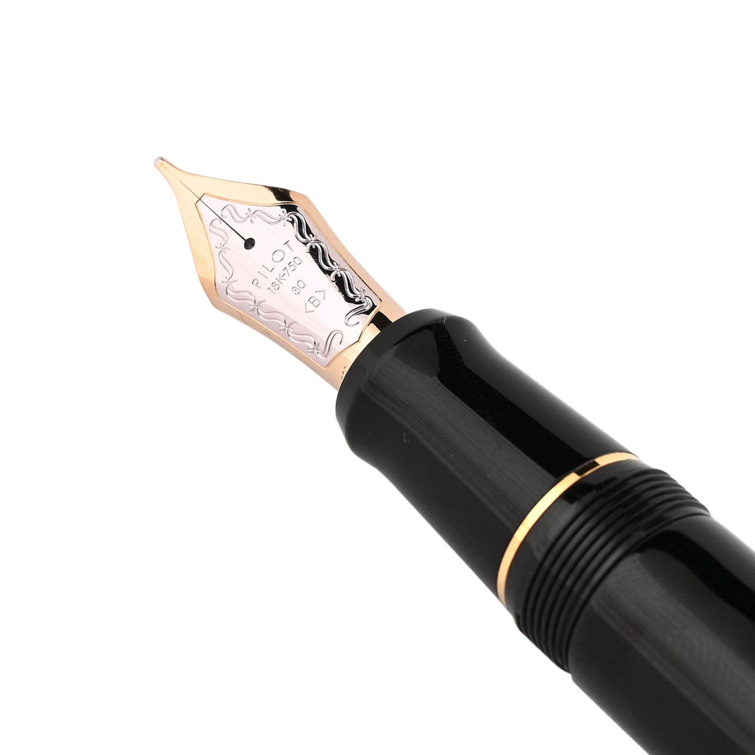 PILOT | CUSTOM URUSHI | 18K Gold With Rhodium Plating Black | Fountain Pen | Medium