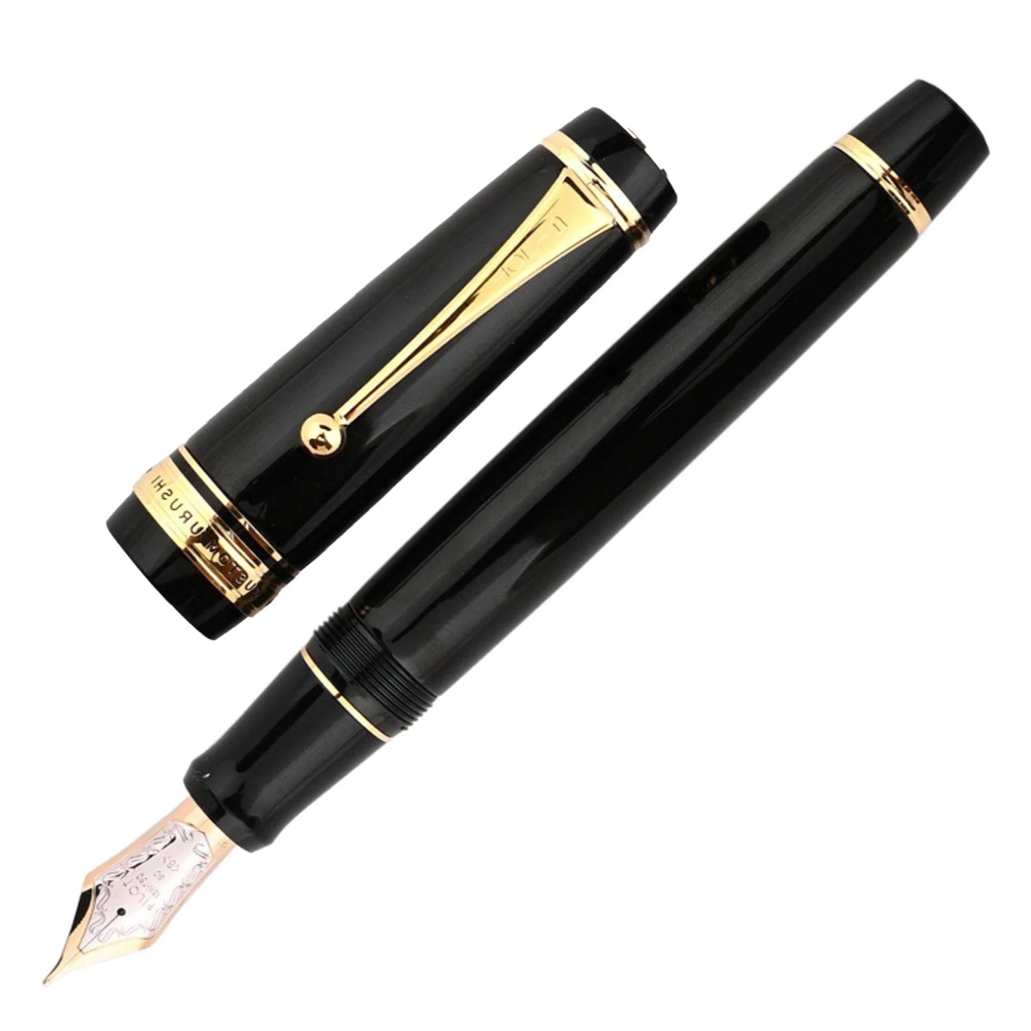 PILOT | CUSTOM URUSHI | 18K Gold With Rhodium Plating Black | Fountain Pen | Medium