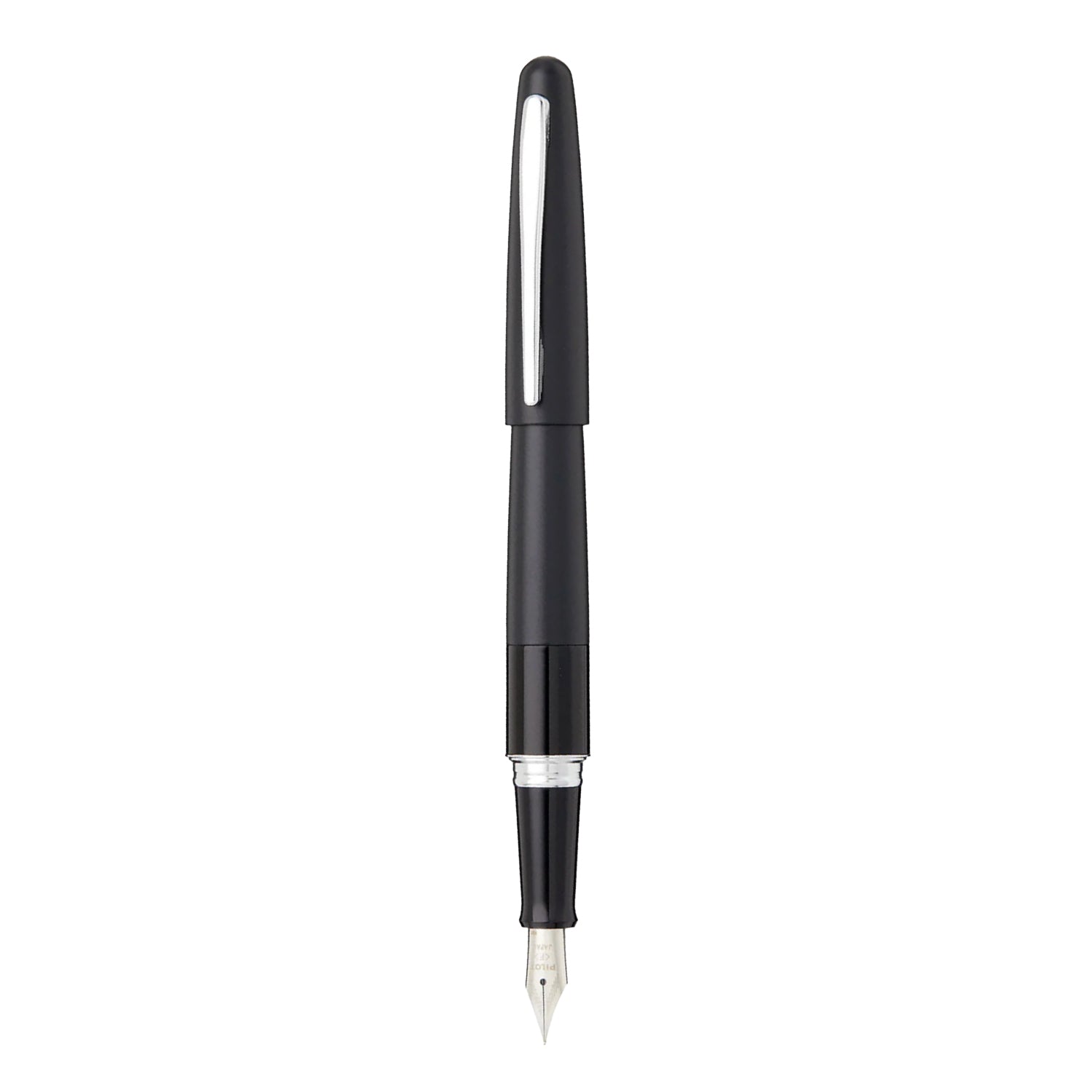 Pilot | MR | Stainless Steel | Fountain Pen | Black & Plain |  Medium