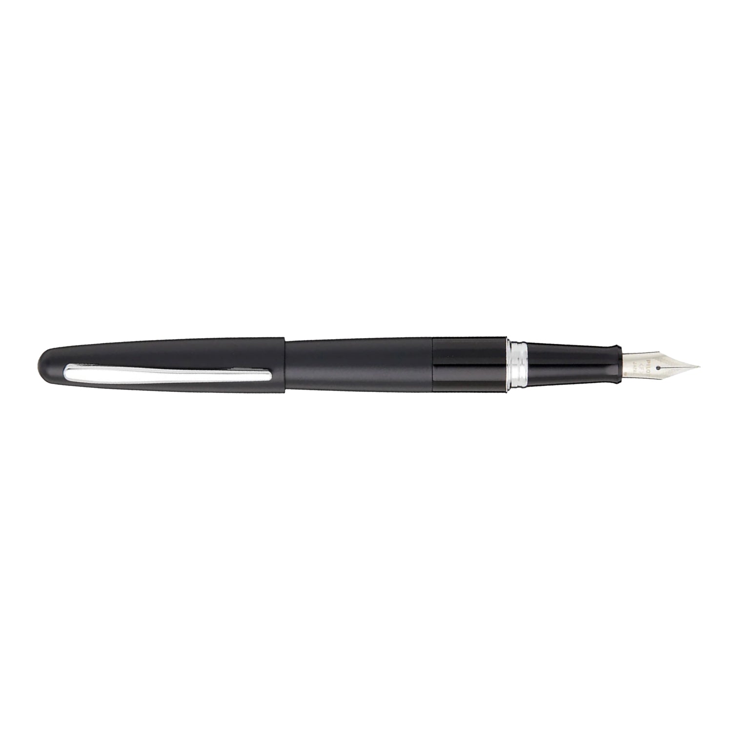 Pilot | MR | Stainless Steel | Fountain Pen | Black & Plain |  Medium