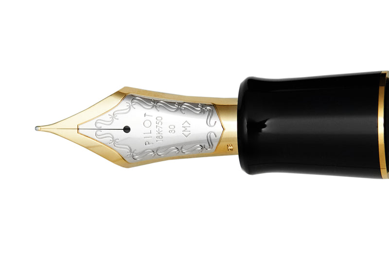 PILOT | CUSTOM URUSHI | 18K Gold With Rhodium Plating Black | Fountain Pen | Medium