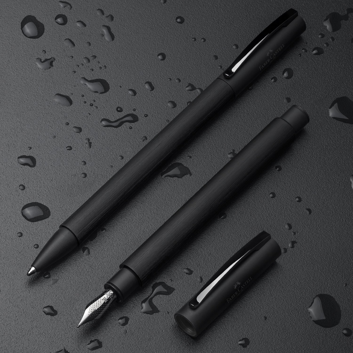 Faber-Castell Ambition Fountain Pen - All Black PVD (Special Edition) F