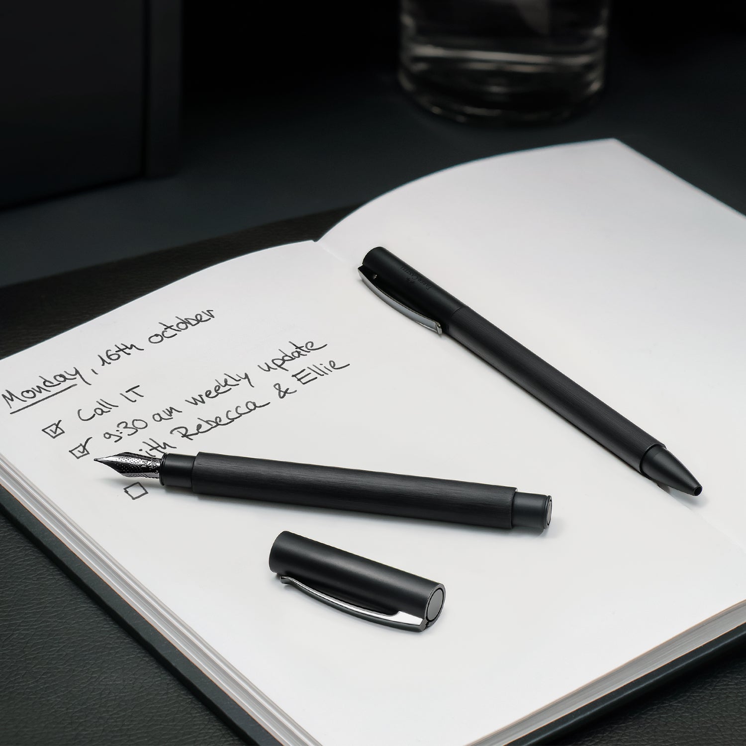 Faber-Castell Ambition Fountain Pen - All Black PVD (Special Edition) F