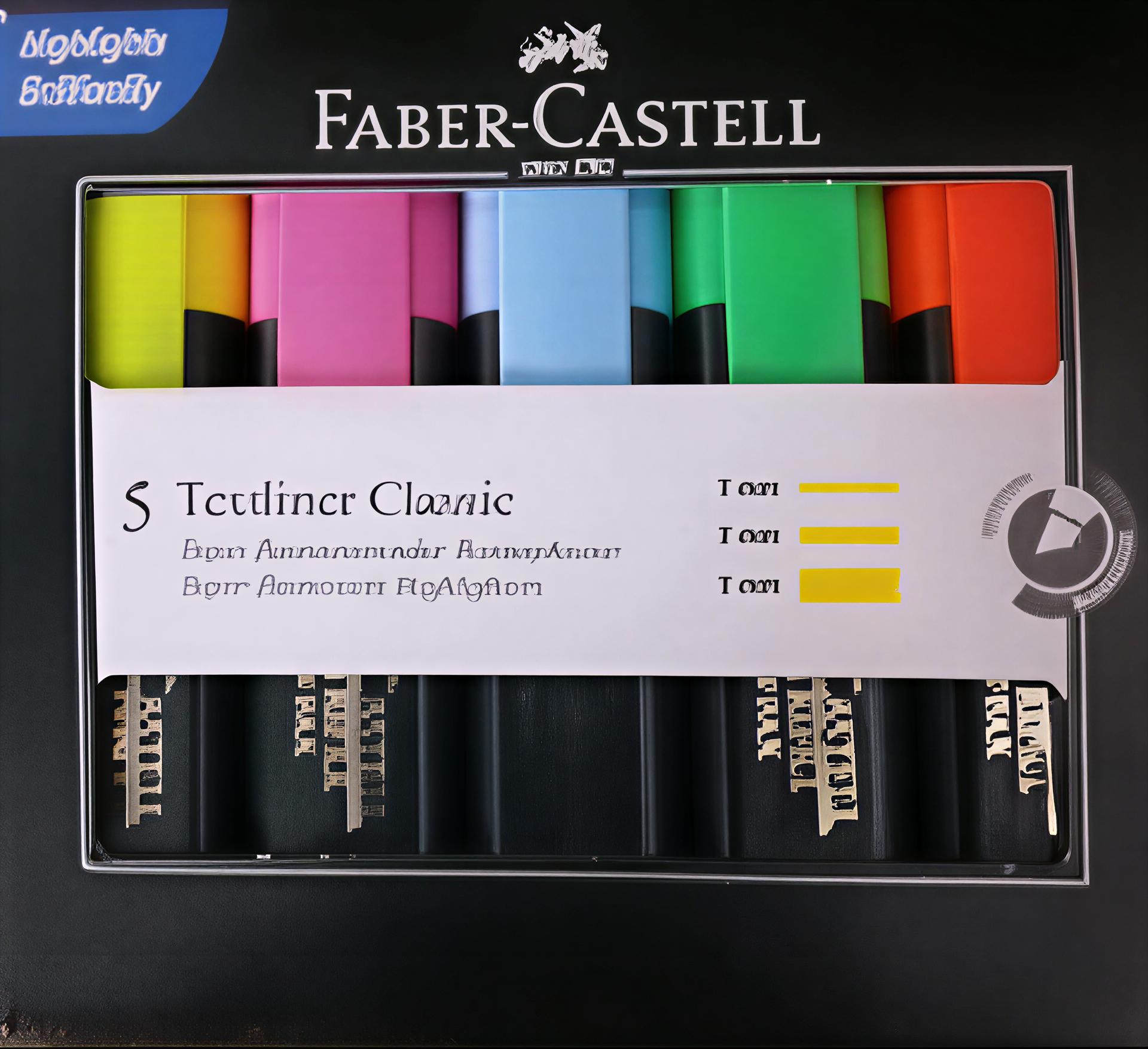 Faber-Castell Classic Chisel Point Textliner - Multicolour, Pack Of 5