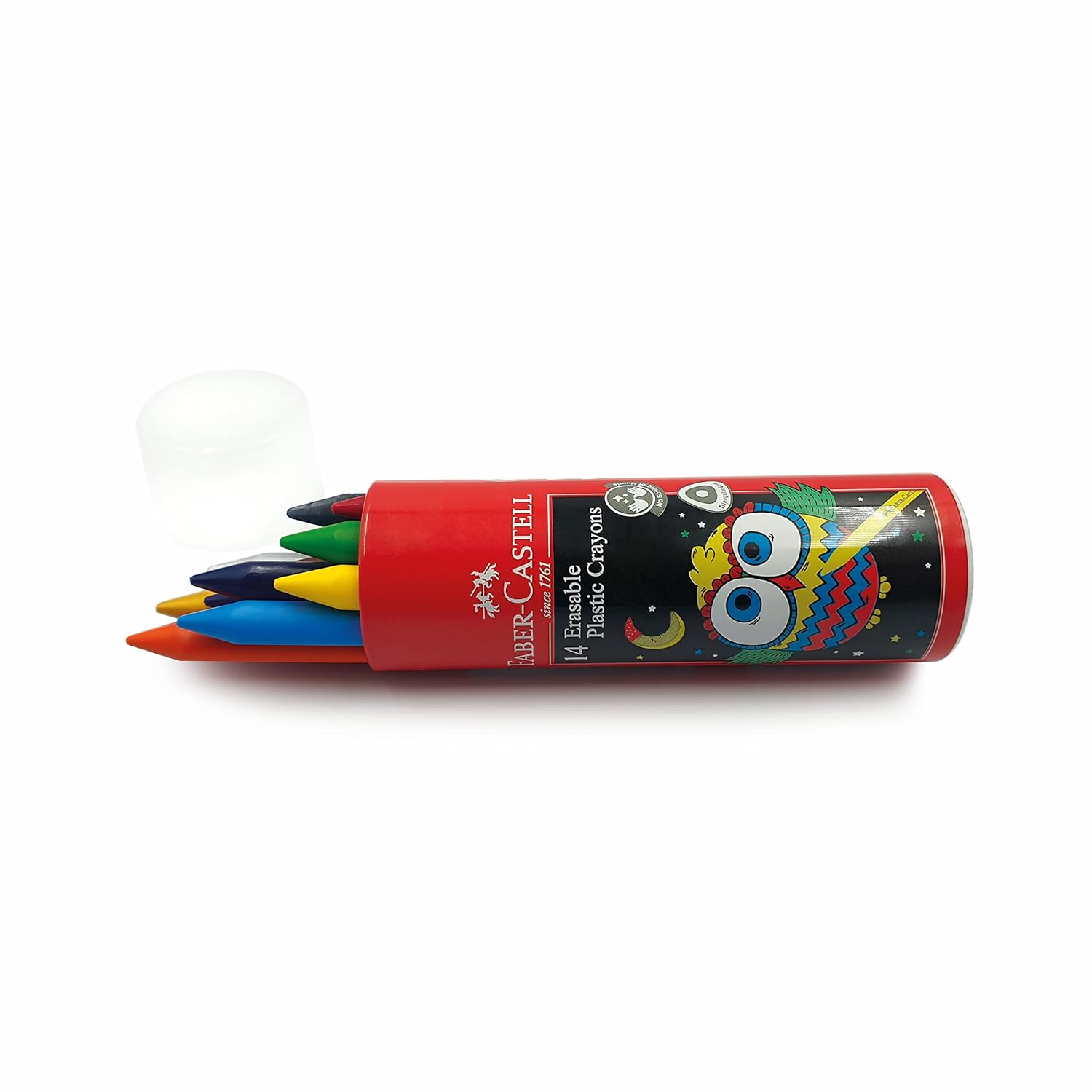 Faber-Castell Erasable Plastic Crayon Set Gift Pack- 110mm, Pack Of 25 (Assorted)