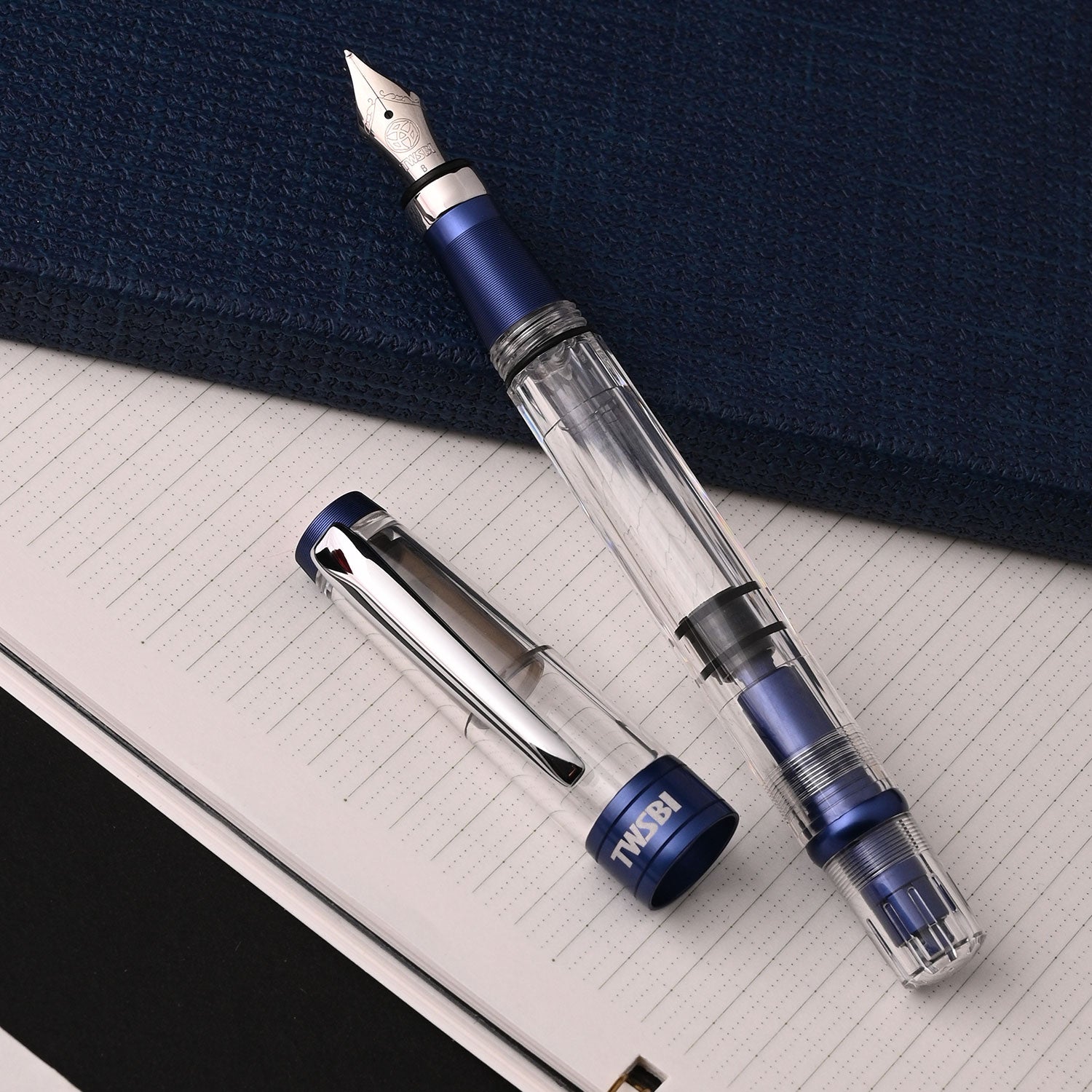 TWSBI Diamond 580ALR Navy Blue Fountain Pen - Fine Nib - Limited Edition