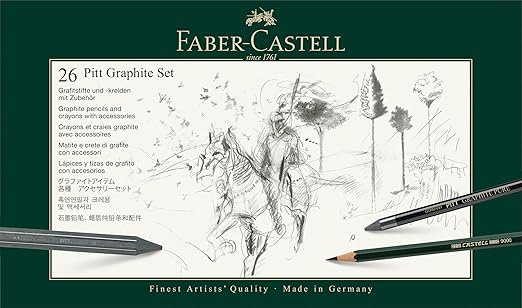 Faber-Castell Pitt Graphite Set, Aqua, 26 Pieces