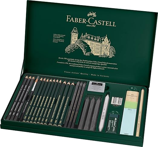 Faber-Castell Pitt Graphite Set, Aqua, 26 Pieces