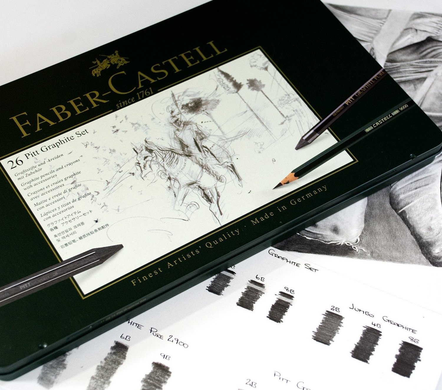 Faber-Castell Pitt Graphite Set, Aqua, 26 Pieces