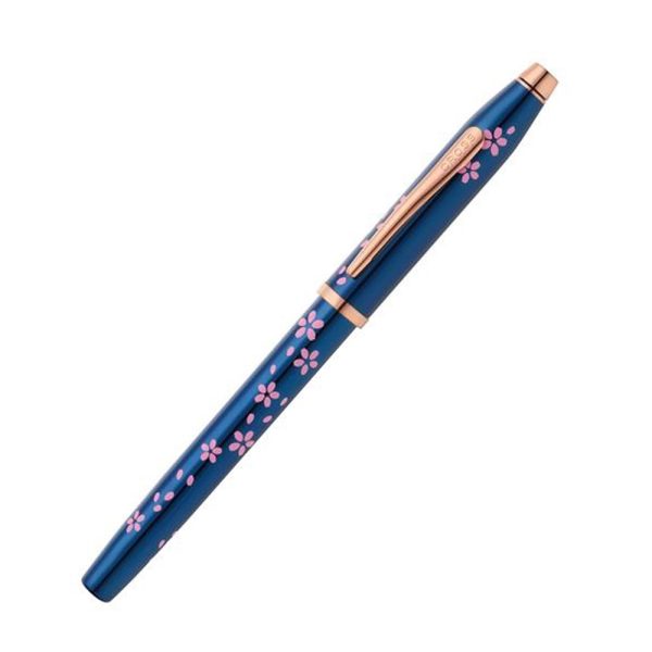 Cherry Blossom Translucent Blue Lacquer Rollerball Pen 