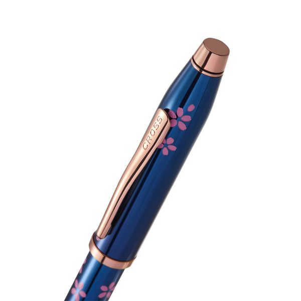 Cherry Blossom Translucent Blue Lacquer Rollerball Pen 