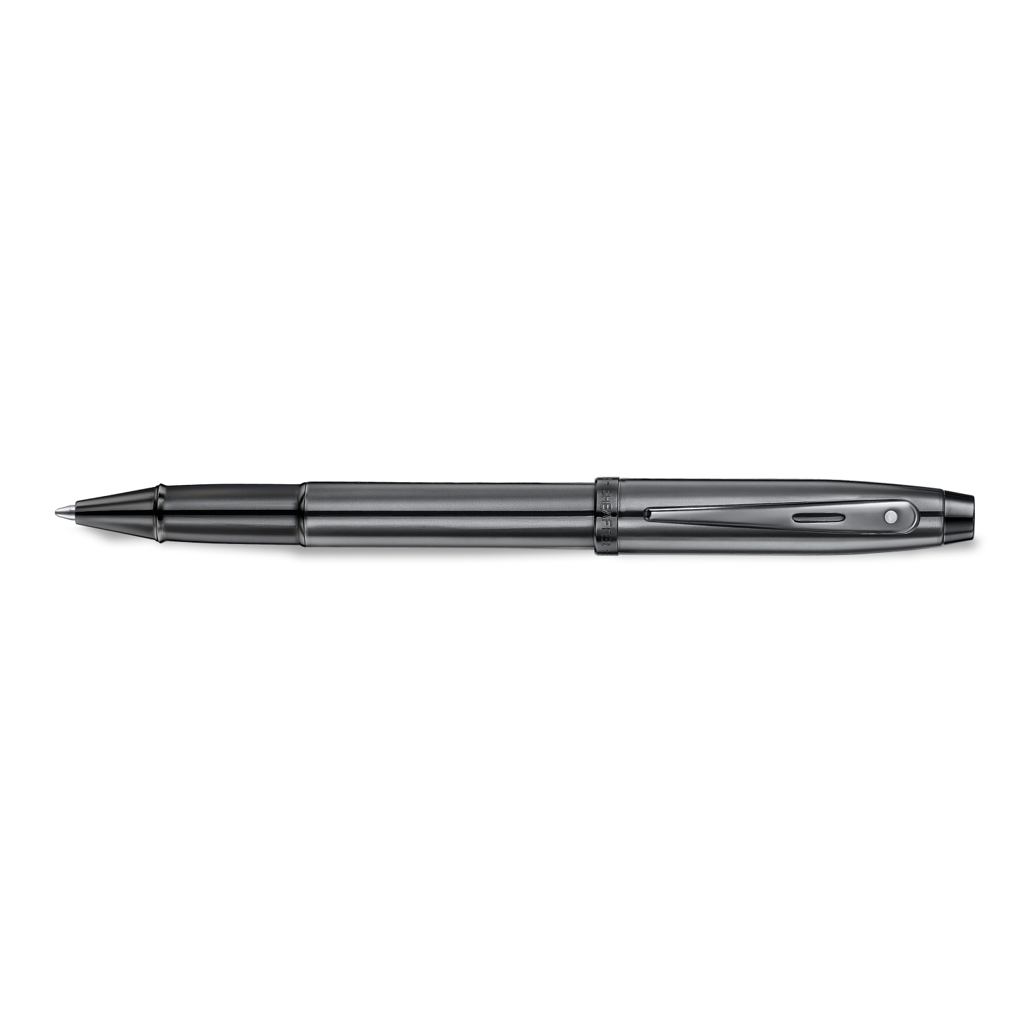Sheaffer 100 9375 Ionic Gunmetal Grey Rollerball Pen With Shiny PVD Trims
