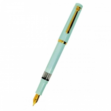 Scrikss 419 Legendary Fountain Ink Pen with Gold Plated Iridium Medium Nib, Glossy White