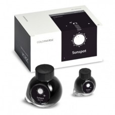 Colorverse Sunspot - Black Fountain Pen Ink 01 Spaceward Series, Season 1, 65ml - 15ml - 2 Bottle Set, Dye-Based, Nontoxic, Made In Korea