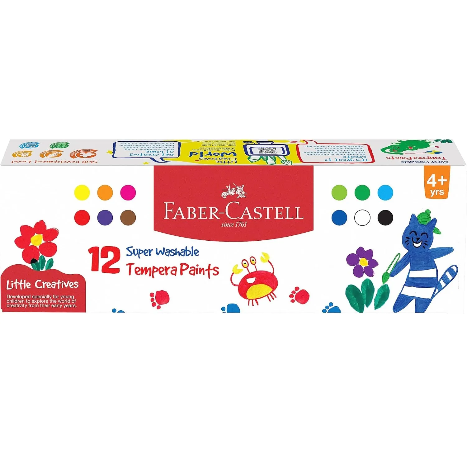 Faber-Castell Tempera Paint Set - Pack of 12 (Assorted)